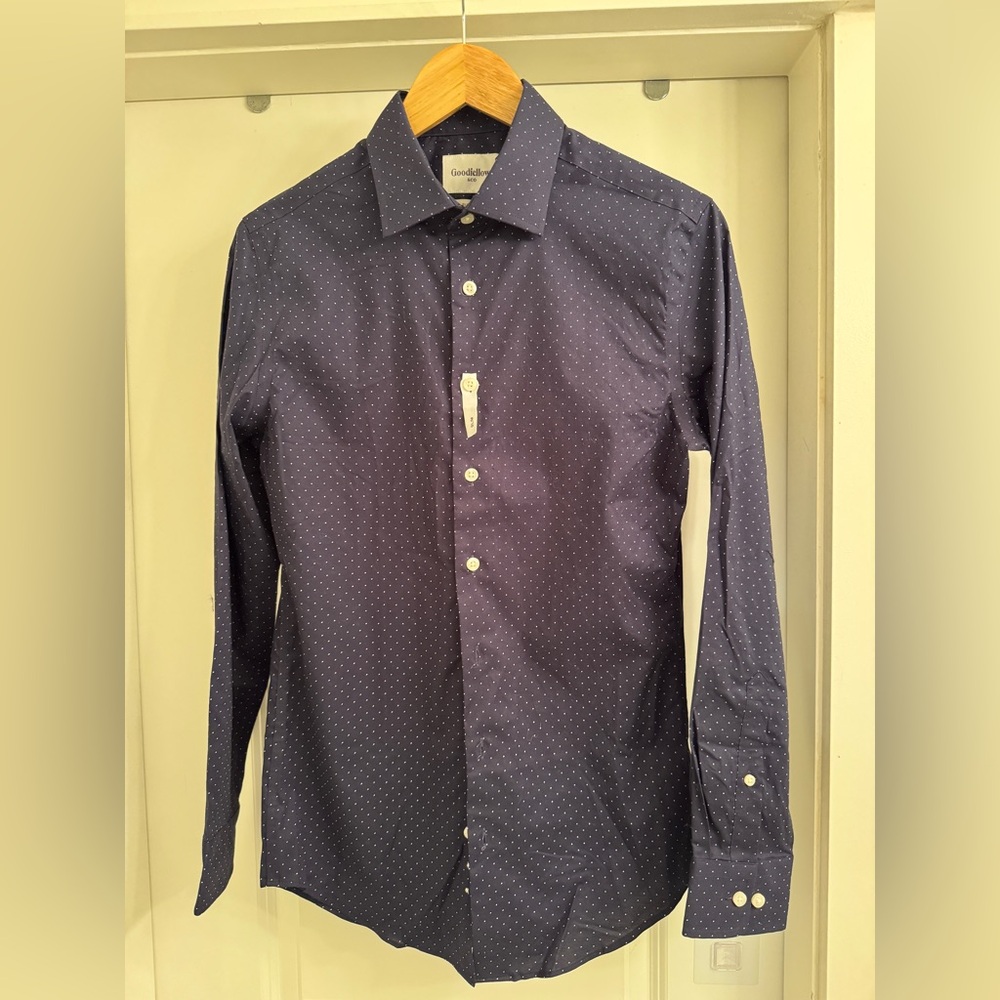 Goodfellow & Co Men's Dark Blue Dot Shirt